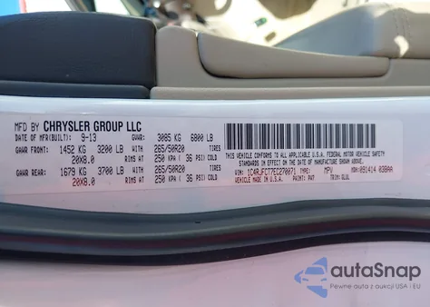 2014 Jeep Grand Cherokee Overland из США, поврежденный, VIN 1C4RJFCT7EC270071